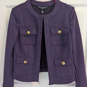 Purple Women's Jacket with Gold Accents